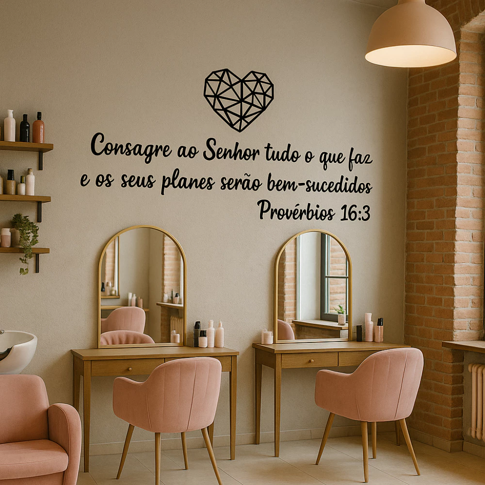 Frase Consagre ao Senhor Tudo O Que Você Faz Letreiro Decorativo em MDF