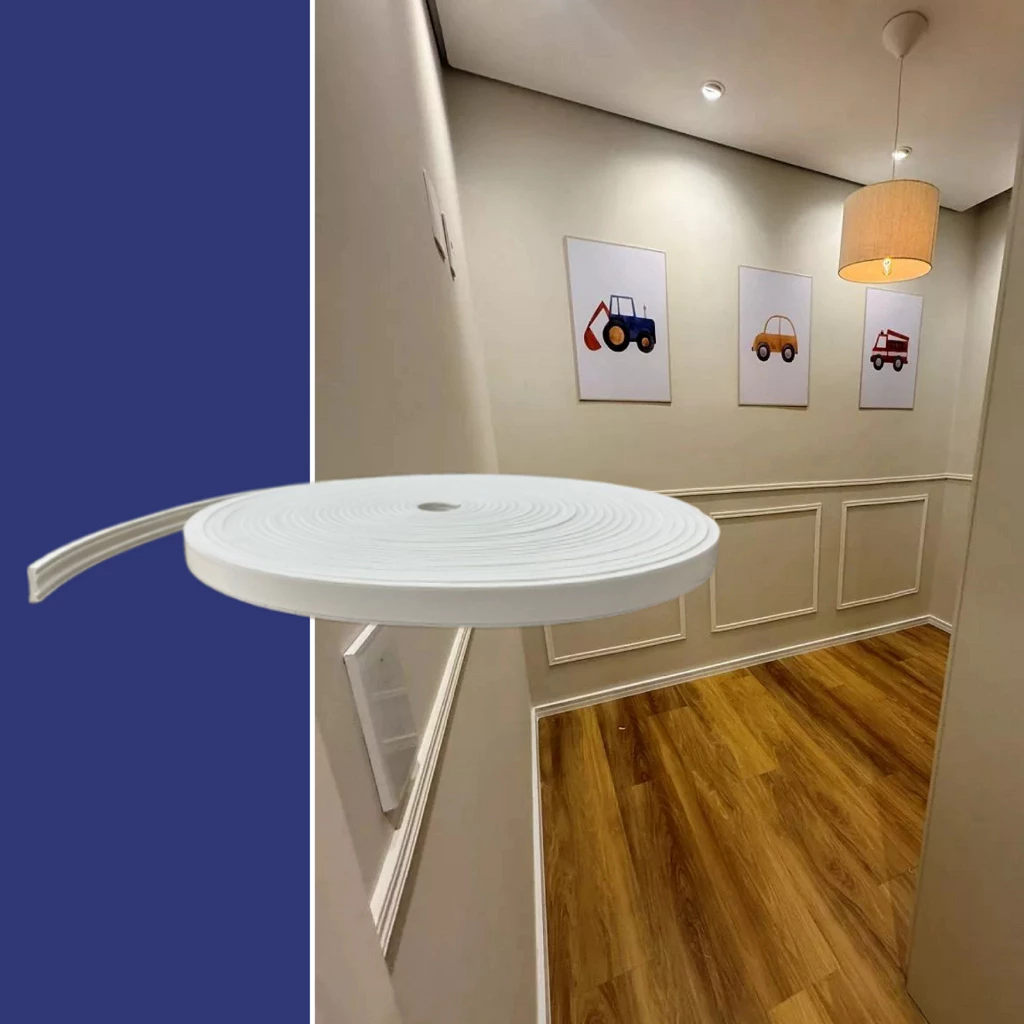 Roda Meio Boiserie de EVA Flexível Autocolante Terra 2,5CM X 8 MM