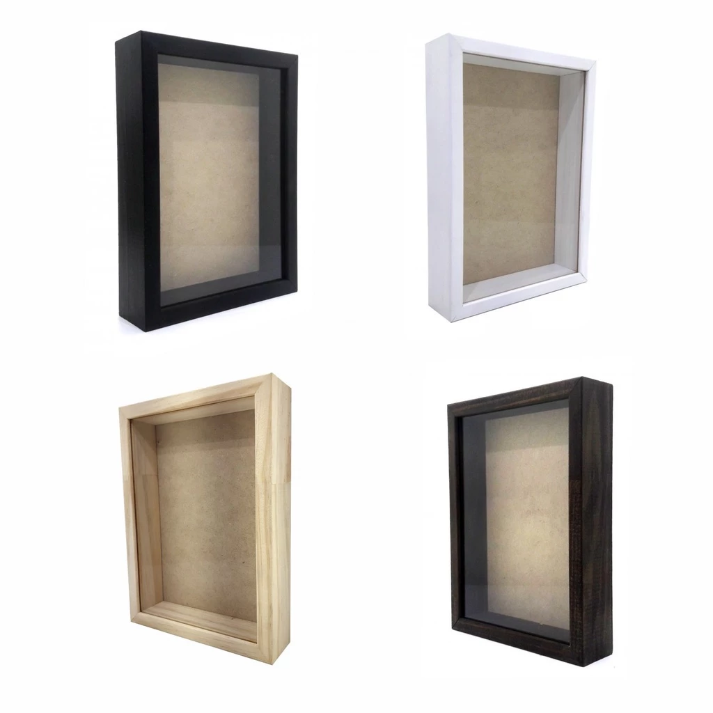 Moldura Caixa Alta com Vidro para Quadros Quilling e Scrapbook