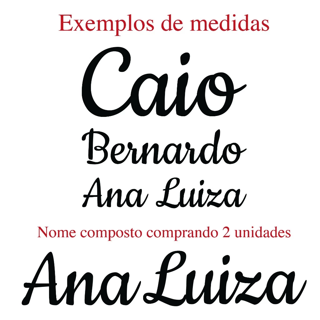 Enfeite Nome Personalizado MDF Decorativo Infantil