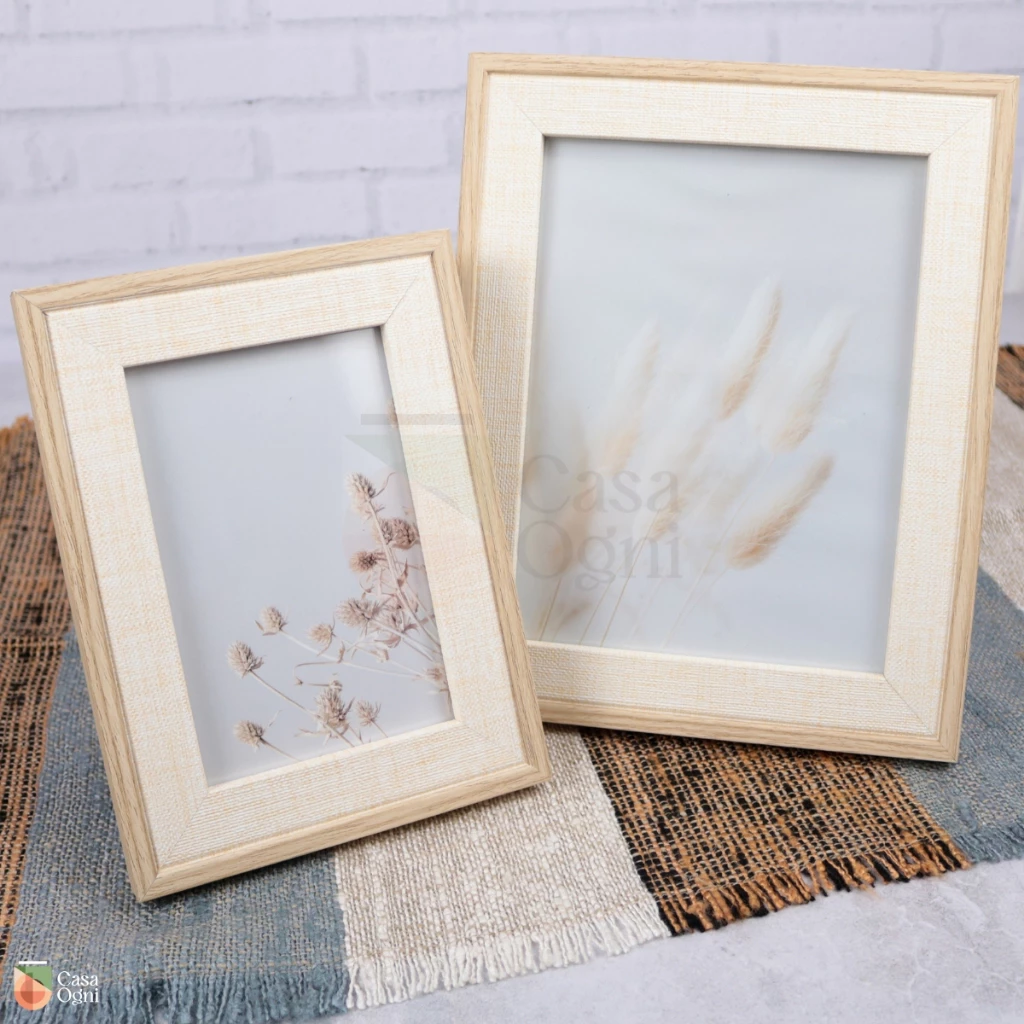 Kit 2 Porta Retratos de Mesa MDF Collection Moldura Decorativa de Fotos 10x15cm e 15x20cm